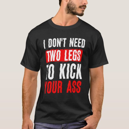 prothetische design van poten en poten, geamputeer t-shirt (Voorkant)