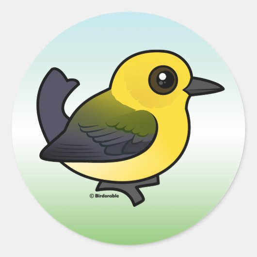 Prothonotary Warbler Ronde Sticker (Voorkant)