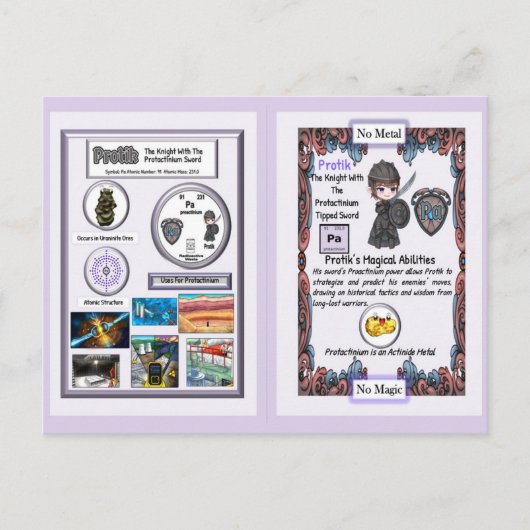 Protik - Ridder Proactinium Zwaard Briefkaart (Voorkant)