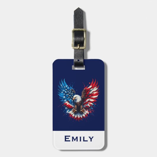 Protiotisch kleuren Eagle rood wit en blauw Bagagelabel (Voorkant verticaal)