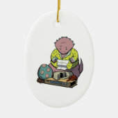 Protoceratops Parent op kerstversiering Keramisch Ornament (Voorkant)