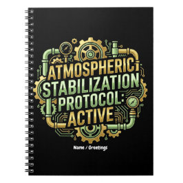 Protocol voor atmosferische stabilisatie actief  notitieboek