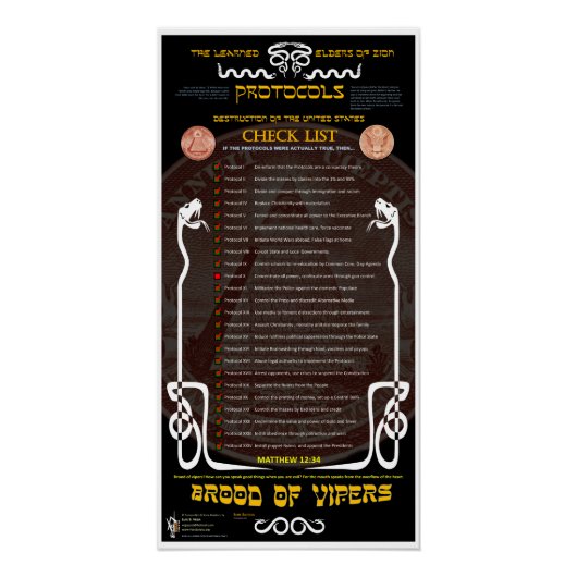 Protocollen van Zion Perfect Poster (Voorkant)