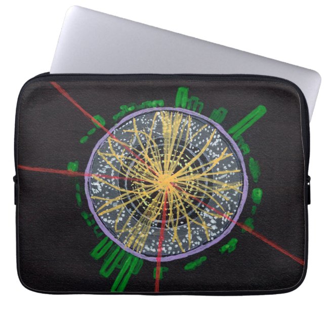 Proton Collisions op de LHC-laptophoes Laptop Sleeve (Voorkant)