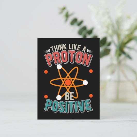 Proton Science Humor Physicist Nerd Briefkaart (Staand voorkant)