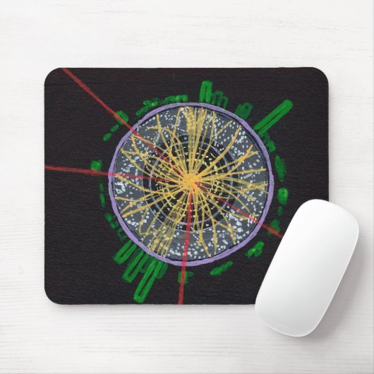 Protonbotsingen bij het LHC-mousepad Muismat (Met muis)