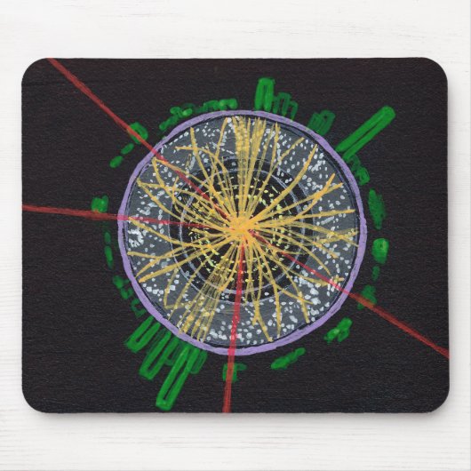 Protonbotsingen bij het LHC-mousepad Muismat (Voorkant)