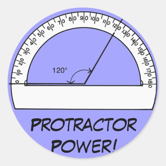 Protractor Ronde Sticker (Voorkant)