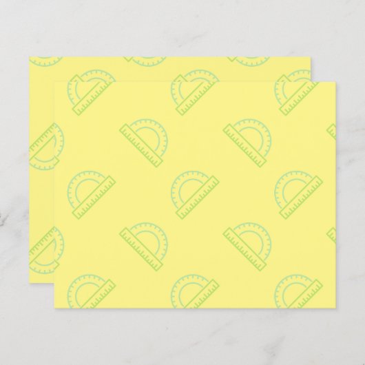 Protractor Wiskunde Pattern Post-it Notes (Voorkant / Achterkant)