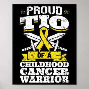Prou Tio Van Een Jeugd Kanker Warrior Awareness U Poster