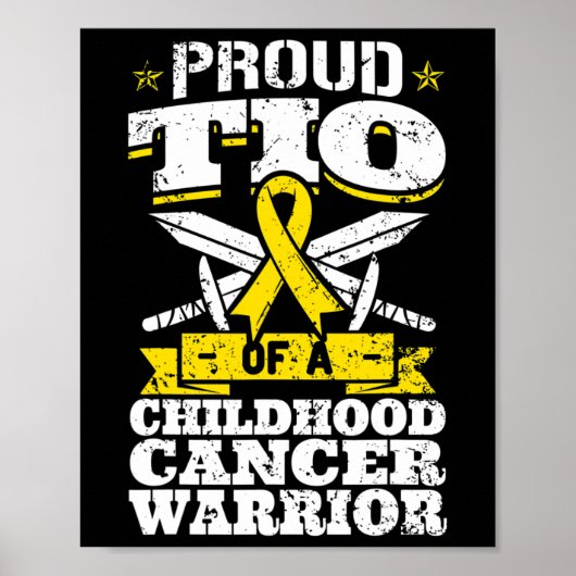 Prou Tio Van Een Jeugd Kanker Warrior Awareness U Poster (Voorkant)