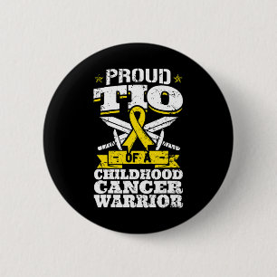 Prou Tio Van Een Jeugd Kanker Warrior Awareness U Ronde Button 5,7 Cm
