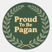 Proud2BePagan Ronde Sticker (Voorkant)