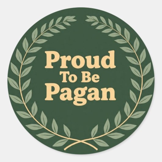 Proud2BePagan Ronde Sticker (Voorkant)