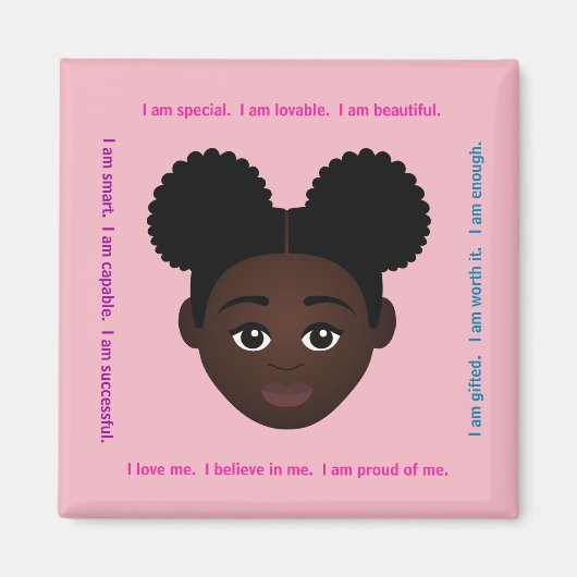 #Proud2BNaturalMe #Affirmations Locker Magneet (Voorkant)