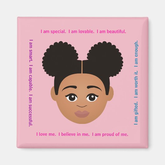 #Proud2BNaturalMe #Affirmations Locker Magneet (Voorkant)