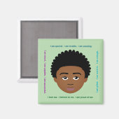 #Proud2BNaturalMe #Affirmations Locker Magneet (Voorkant / Achterkant)