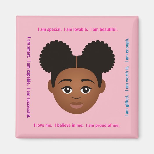 #Proud2BNaturalMe #Affirmations Locker Magneet (Voorkant)