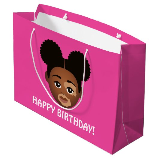 #Proud2BNaturalMe Choose-My-Complexion Birthday Groot Cadeauzakje (Achterkant Gekanteld)