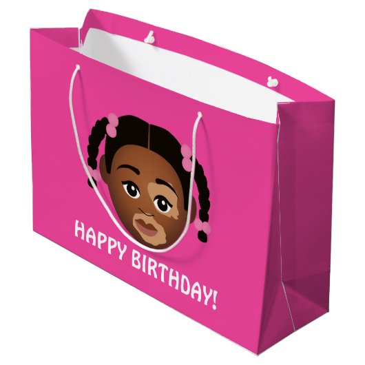 #Proud2BNaturalMe Choose-My-Complexion Birthday Groot Cadeauzakje (Achterkant Gekanteld)