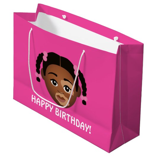 #Proud2BNaturalMe Choose-My-Complexion Birthday Groot Cadeauzakje (Voorkant Gekanteld)