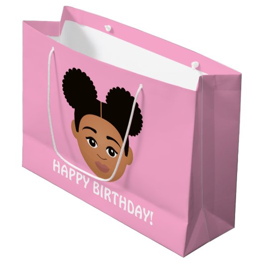 #Proud2BNaturalMe Choose-My-Complexion Birthday Groot Cadeauzakje (Voorkant Gekanteld)
