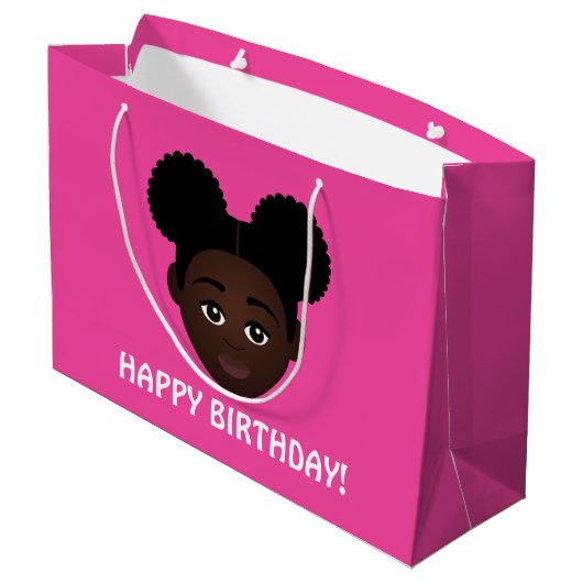#Proud2BNaturalMe Choose-My-Complexion Birthday Groot Cadeauzakje (Achterkant Gekanteld)