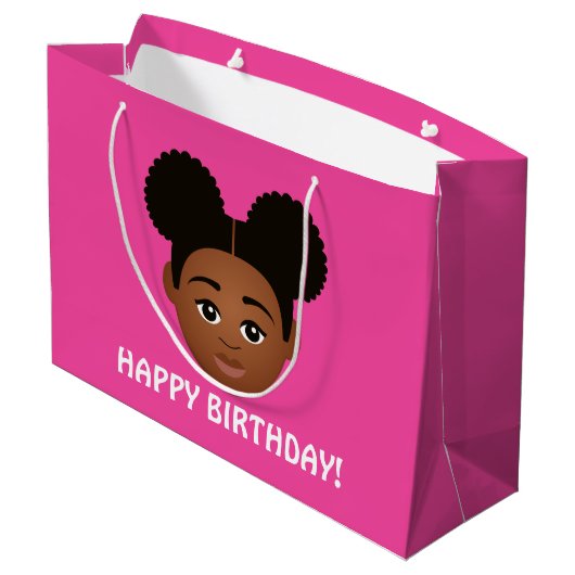 #Proud2BNaturalMe Choose-My-Complexion Birthday Groot Cadeauzakje (Achterkant Gekanteld)