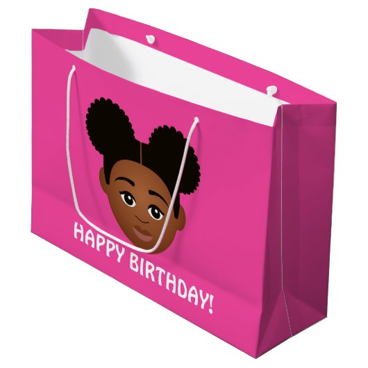 #Proud2BNaturalMe Choose-My-Complexion Birthday Groot Cadeauzakje (Voorkant Gekanteld)
