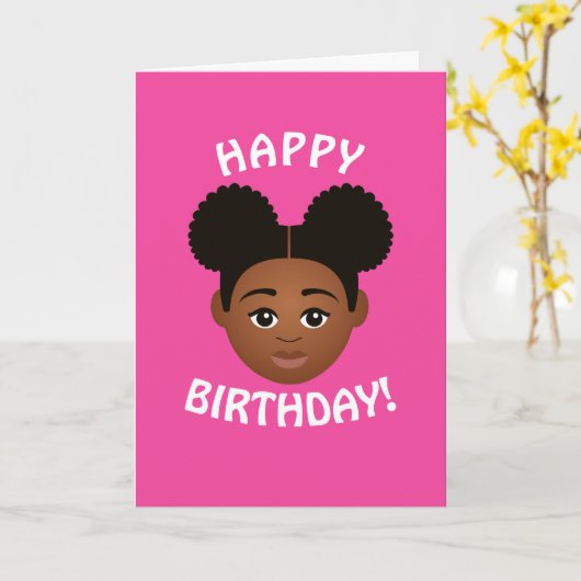 #Proud2BNaturalMe Choose-My-Complexion Birthday Kaart (Gele Bloem)