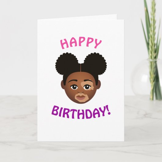 #Proud2BNaturalMe Choose-My-Complexion Birthday Kaart (Voorkant)