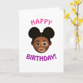 #Proud2BNaturalMe Choose-My-Complexion Birthday Kaart (Gele Bloem)