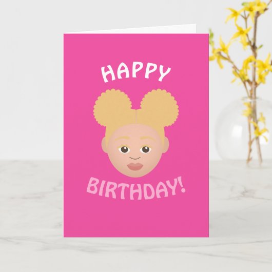 #Proud2BNaturalMe Choose-My-Complexion Birthday Kaart (Gele Bloem)