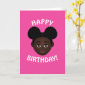 #Proud2BNaturalMe Choose-My-Complexion Birthday Kaart (Gele Bloem)