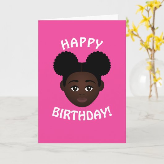 #Proud2BNaturalMe Choose-My-Complexion Birthday Kaart (Gele Bloem)