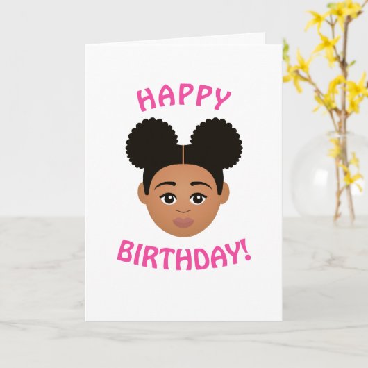 #Proud2BNaturalMe Choose-My-Complexion Birthday Kaart (Gele Bloem)