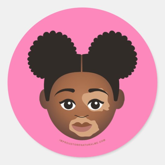 #Proud2BNaturalMe Choose-My-Complexion Ronde Sticker (Voorkant)