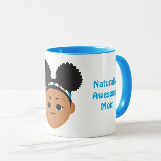 #Proud2BNaturalMe Geschenken voor #Mom Mok (Voorkant rechts)