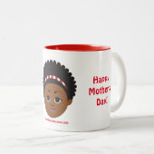 #Proud2BNaturalMe Geschenken voor #Mom Tweekleurige Koffiemok (Voorkant rechts)