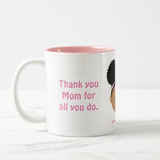 #Proud2BNaturalMe Geschenken voor #Mom Tweekleurige Koffiemok (Links)