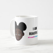 #Proud2BNaturalMe "I AM BEAUTIFUL" Complexion Koffiemok (Voorkant links)