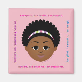 #Proud2BNaturalMe #IAm Positieve bevestiging Afro Magneet