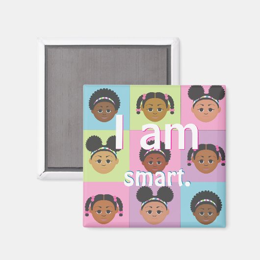 #Proud2BNaturalMe #IAm Positieve bevestiging Magneet (Voorkant / Achterkant)