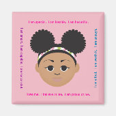 #Proud2BNaturalMe #IAm Positieve bevestiging Magneet (Voorkant)