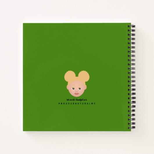 #Proud2BNaturalMe Personalized Gratitude Journals Notitieboek (Achterkant)