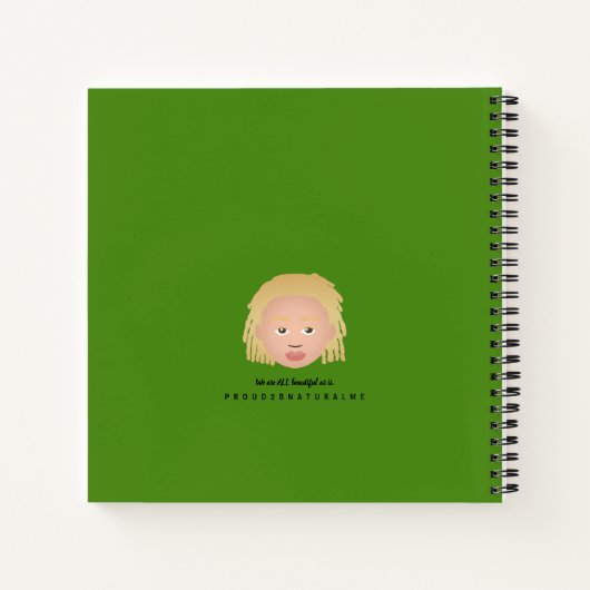 #Proud2BNaturalMe Personalized Gratitude Journals Notitieboek (Achterkant)