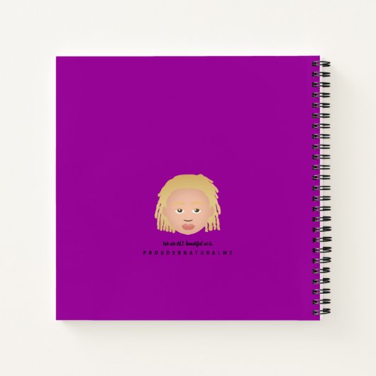 #Proud2BNaturalMe Personalized Gratitude Journals Notitieboek (Achterkant)