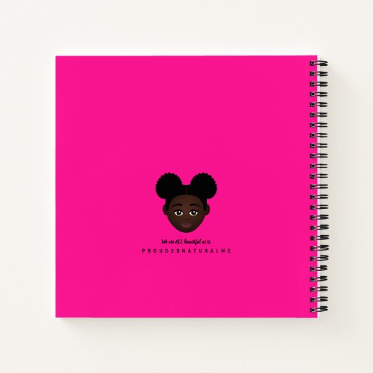 #Proud2BNaturalMe Personalized Gratitude Journals Notitieboek (Achterkant)