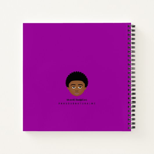 #Proud2BNaturalMe Personalized Gratitude Journals Notitieboek (Achterkant)