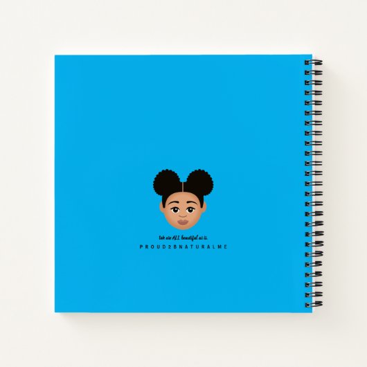 #Proud2BNaturalMe Personalized Gratitude Journals Notitieboek (Achterkant)